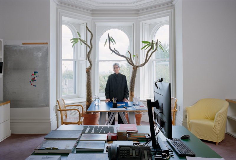 Phyllis Lambert in her Canadian Center for Architecture office